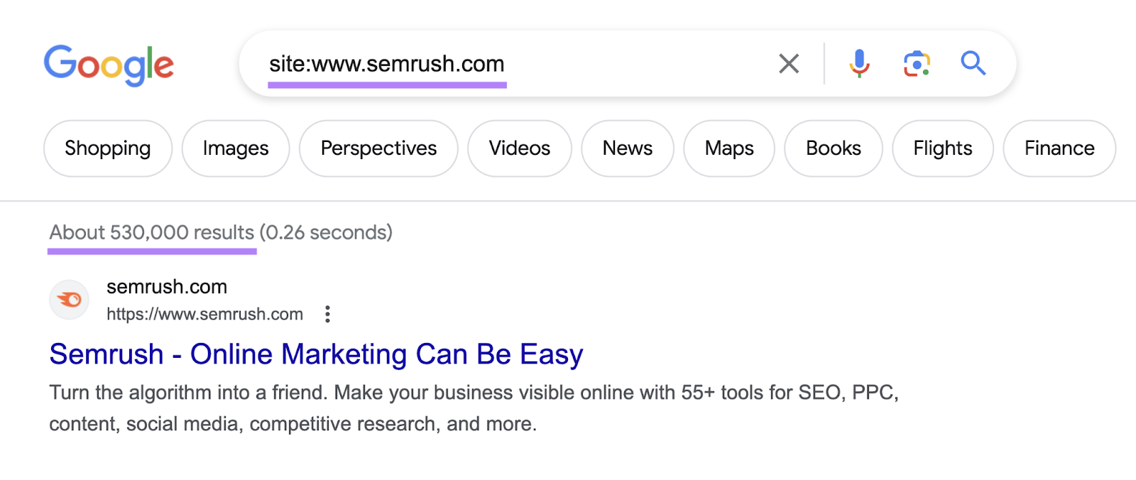 Google shows about 530,000 results for “site:seme1.bdseotools.com” search